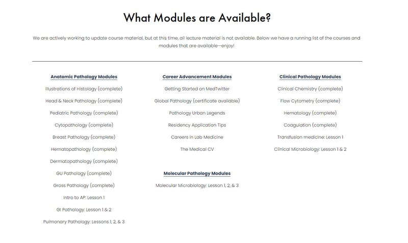 pathelective module list